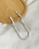 Pulseira Malha Snake - Semijoia Folheada em Prata