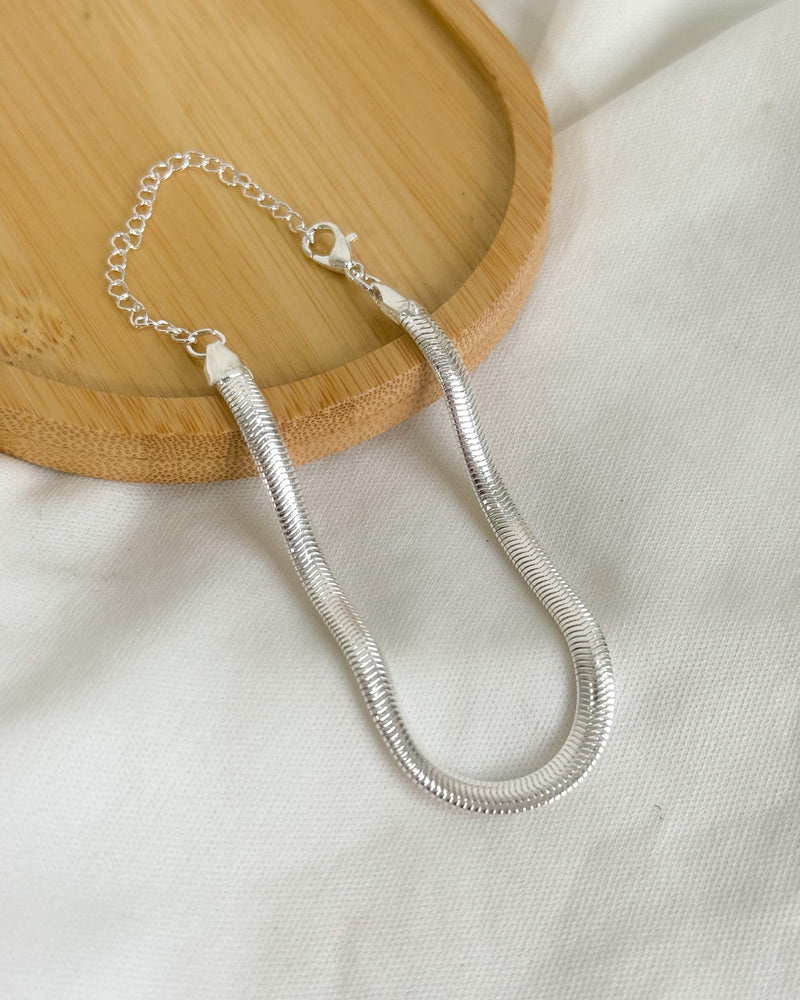 Pulseira Malha Snake - Semijoia Folheada em Prata