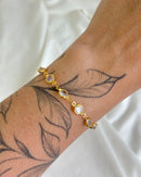 Pulseira Pontos de Luz Cristal - Semijoia Folheada a Ouro 18k