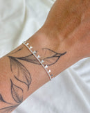 Pulseira Medalhinhas Coração - Semijoia Folheada a Prata