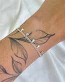 Pulseira Gotas Fixas - Semijoia Folheada a Prata
