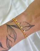 Pulseira Gotas Fixas - Semijoia Folheada a Ouro 18k