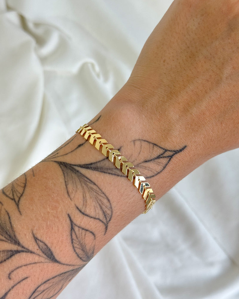 Pulseira Raminhos - Semijoia Banhado em Ouro 18k