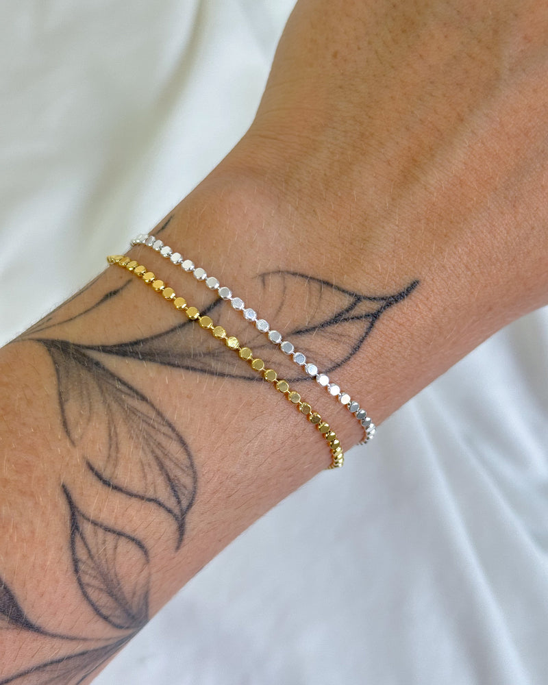 Pulseira Medalhinhas - Semijoia Banhado a Prata