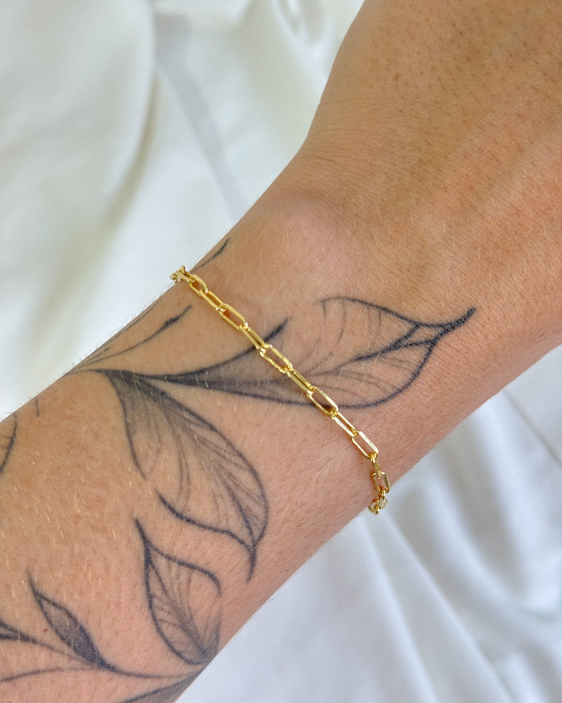 Pulseira Mini Elos - Semijoia Banhado a Ouro 18k