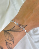 Pulseira Discos Lisos - Semijoia Banhado a Prata