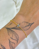 Pulseira Ponto de Luz Zircônia - Semijoia Banhado em Ouro 18k