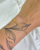 Pulseira Elos Fígaro - Semijoia Banhado em Ouro 18k