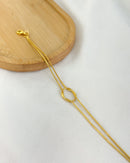 Pulseira Veneziana detalhe Nó - Semijoia Folheada a Ouro 18k