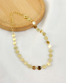 Pulseira Discos Lisos - Semijoia Banhado em Ouro 18k