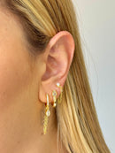 Trio de Argolas Real Corrente - Semijoia Banhado a Ouro 18k