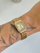 Relógio Feminino Quadrado Square Dourado 21mm
