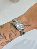 Relógio Feminino Quadrado Square Prata 21mm
