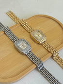 Relógio Feminino Quadrado Square Prata 21mm