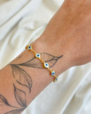 Pulseira Olho Grego - Semijoia Folheada a Ouro 18k