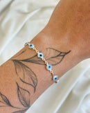 Pulseira Olho Grego - Semijoia Folheada a Prata