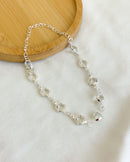 Pulseira Pontos de Luz Cristal - Semijoia Folheada a Prata