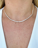 Colar Riviera Zircônia Redonda 40cm - Semijoia Folheada a Ouro 18k