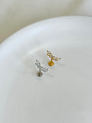 Piercing Labret Orelha Cluster 5 Navet Titânio PVD
