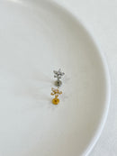 Piercing Labret Orelha Flor Zircônia Titânio PVD