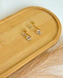 Brinco Virginia Ponto de Luz 8mm - Semijoia Folheado a Ouro 18k