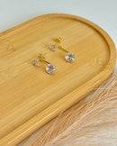 Brinco Virginia Ponto de Luz 8mm - Semijoia Folheado a Ouro 18k