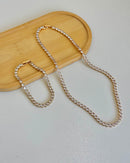 Colar Riviera Zircônia Redonda 40cm - Semijoia Folheada a Ouro 18k