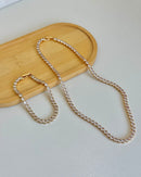 Colar Riviera Zircônia Redonda 40cm - Semijoia Folheada a Ouro 18k