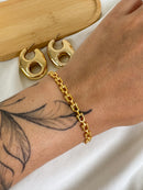 Pulseira Inspiração Tiffany - Semijoia Folheada a Ouro 18k