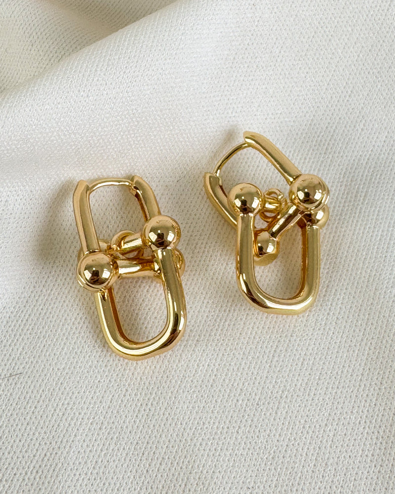 Brinco Elos Tiffy - Semijoia Folheada a Ouro 18k