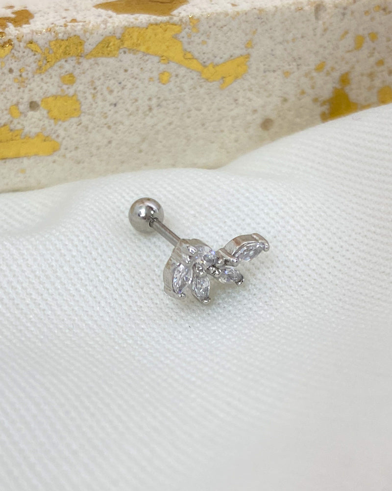 Piercing Tragus Flat Raminho Aço Inoxidável - Áurea Acessórios