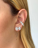 Kit Duo de Brincos Oval + Piercing - Semijoia Folheada