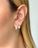 Duo de Argolas Crystale - Semijoia Banhada a Ouro