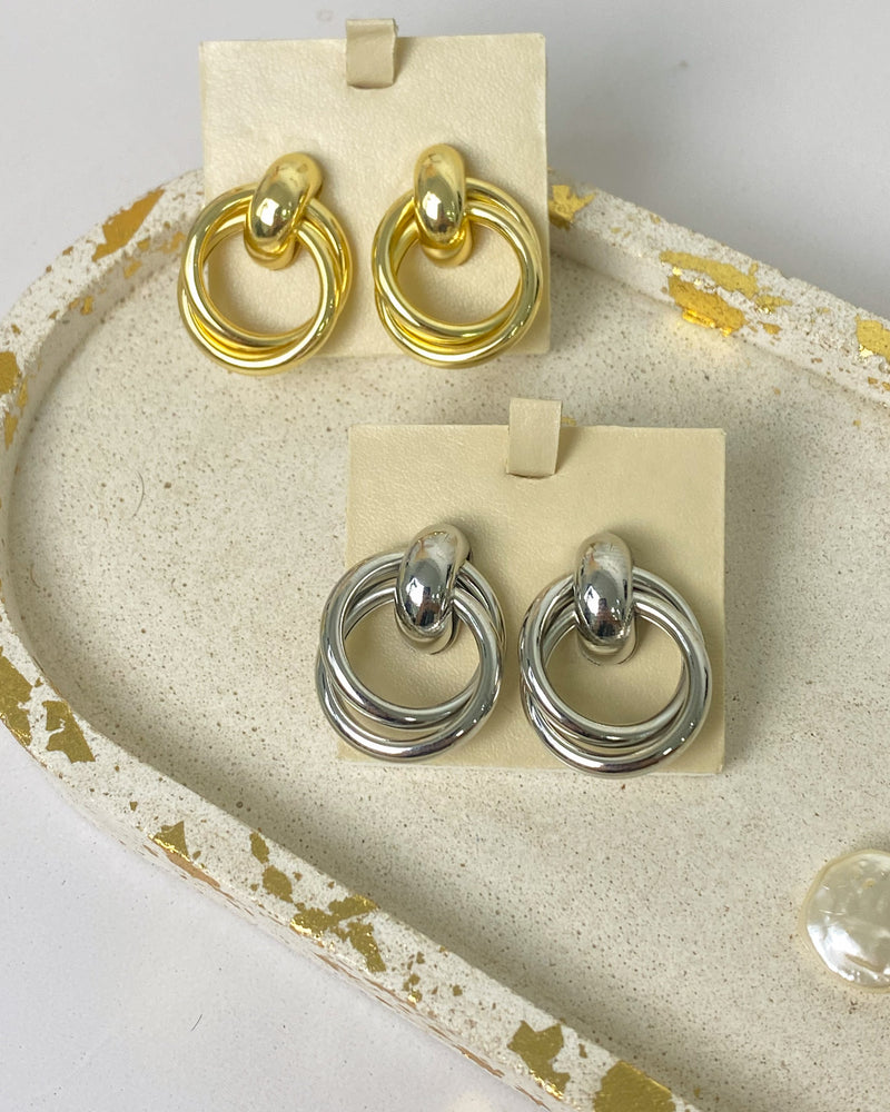 Brinco Circular Entrelaçado - Dourado - Áurea Acessórios