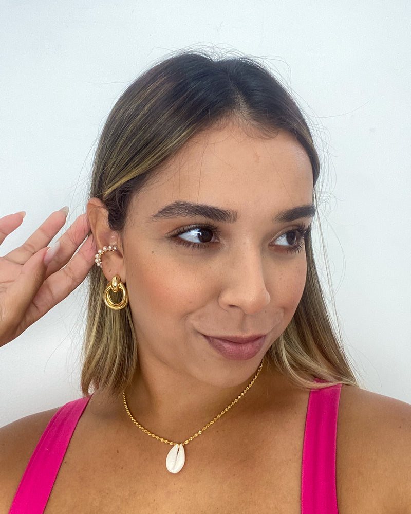 Brinco Circular Entrelaçado - Dourado - Áurea Acessórios