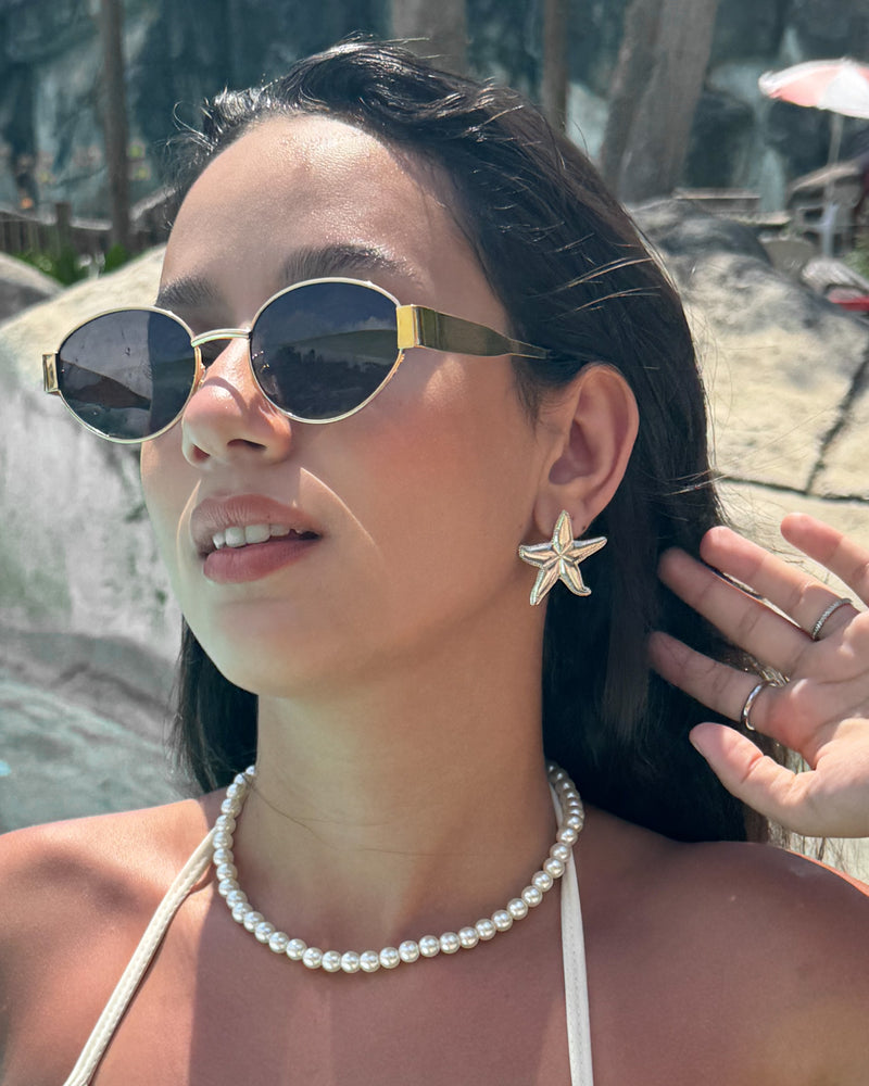 Brinco Estrela do Mar - Semijoia Folheada em Prata