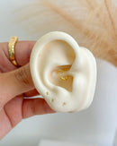 Piercing Coração Cravejado Daith Aço Cirúrgico