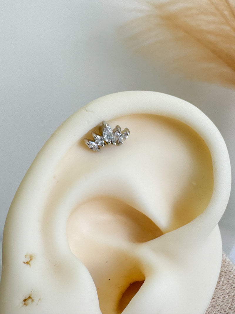 Piercing Helix Flat Coroa Aço Cirúrgico