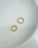 Piercing Conch Helix Argola Lisa Aço Cirúrgico Ouro 18k