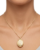 Colar Relicário Oval + Foto Personalizada - Semijoia Banhado em Ouro