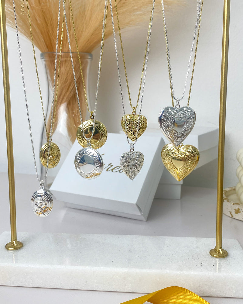 Colar Relicário Oval + Foto Personalizada - Prata - Áurea Acessórios