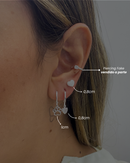 Trio de Brincos Amor de Pet - Semijoia Banhado a Prata