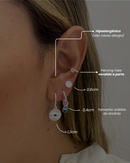 Trio de Brincos Medalha Olho Grego - Semijoia Banhado a Prata