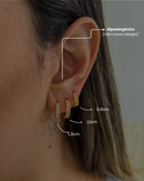 Trio de Argolas Cravejadas - Semijoia Folheada a Ouro 18k