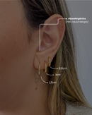 Trio de Argolas Lisas - Semijoia Folheada a Ouro 18k