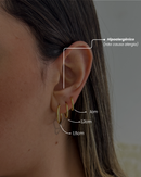 Trio de Argolas Lisas - Semijoia Banhado em Ouro 18k