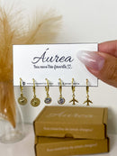Trio de Argolas Avião - Dourado - Áurea Acessórios