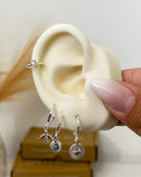 Trio de Argolas Avião - Prata - Áurea Acessórios