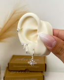 Trio de Brincos Abelha e Libélula - Prata - Áurea Acessórios