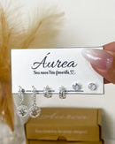 Trio de Brincos Árvore da Vida - Prata - Áurea Acessórios